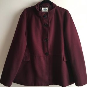 Old Navy Burgundy Peacoat